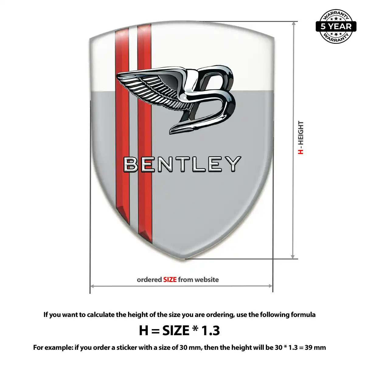Bentley Logo Emblem Cabin Style