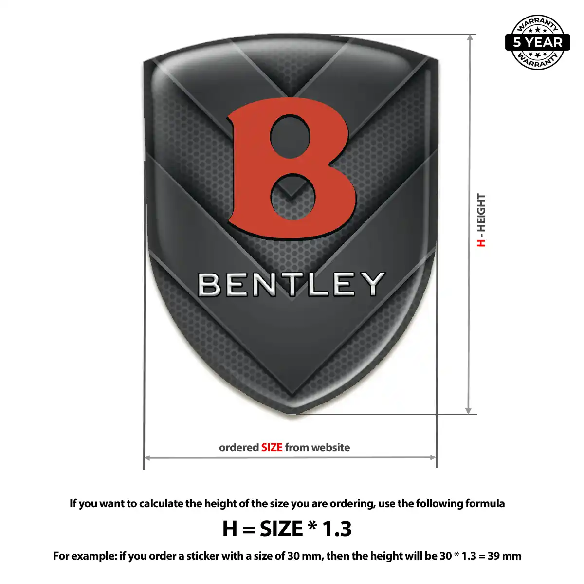 Bentley Logo Emblem Elite Finish