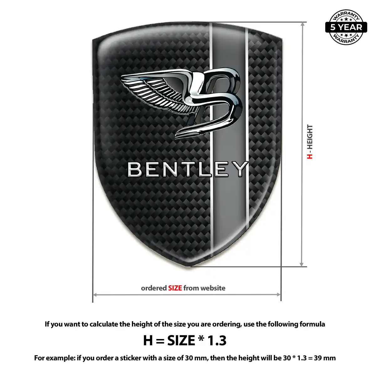 Bentley Logo Emblem Resin Elite