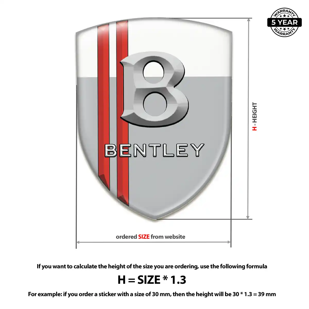 Bentley Logo Emblem Resin Luxe