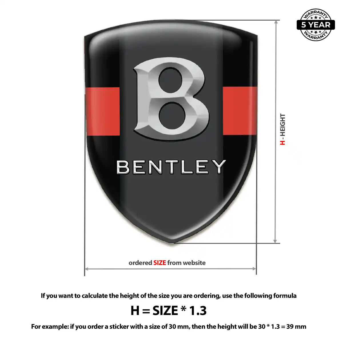 Bentley Logo Sticker Auto Tuning