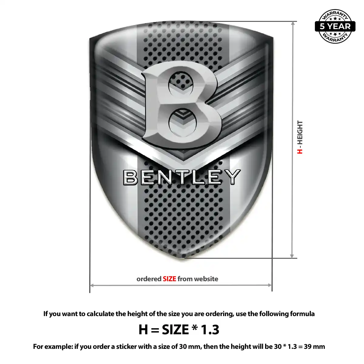 Bentley Logo Sticker Exterior Luxe