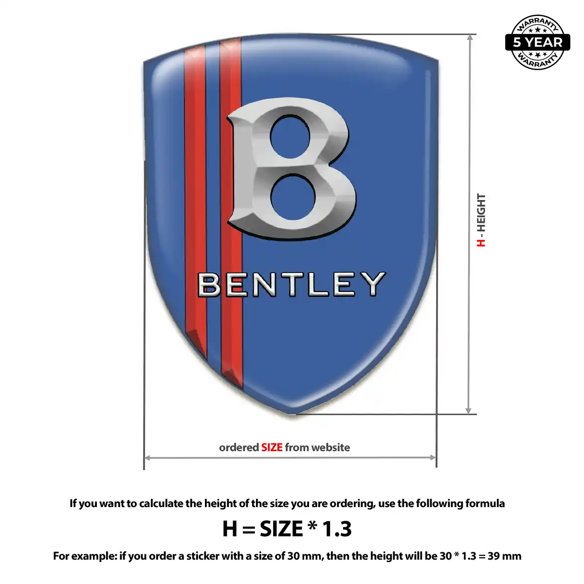 Bentley Logo Sticker Interior Elegance