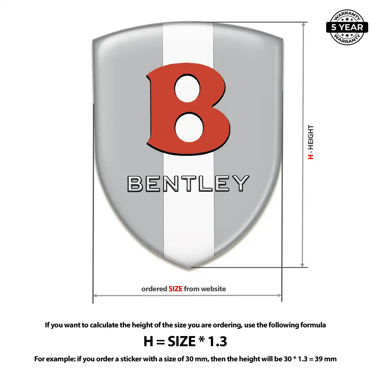 Bentley Logo Sticker Interior Luxe