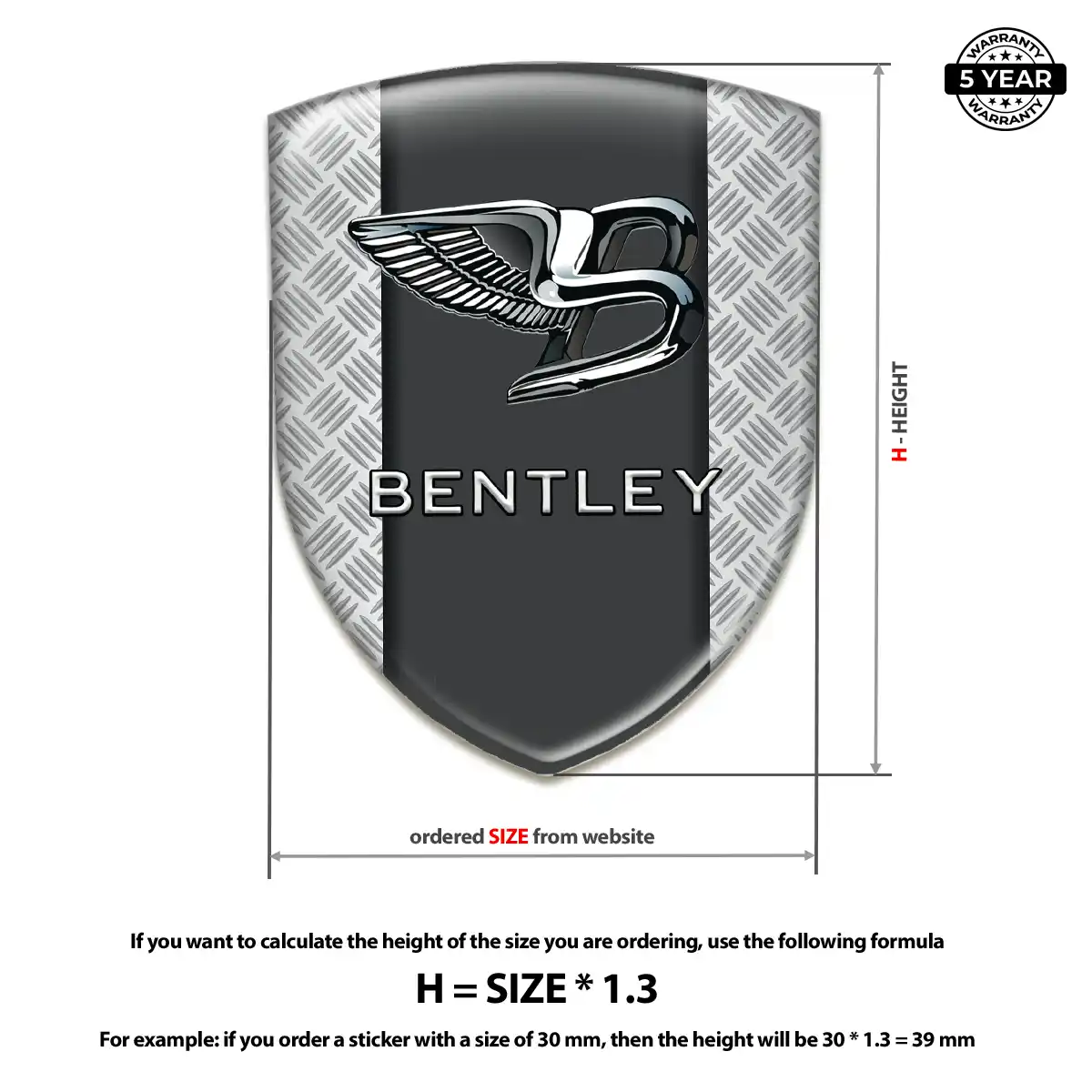 Bentley Logo Sticker Opulent Line