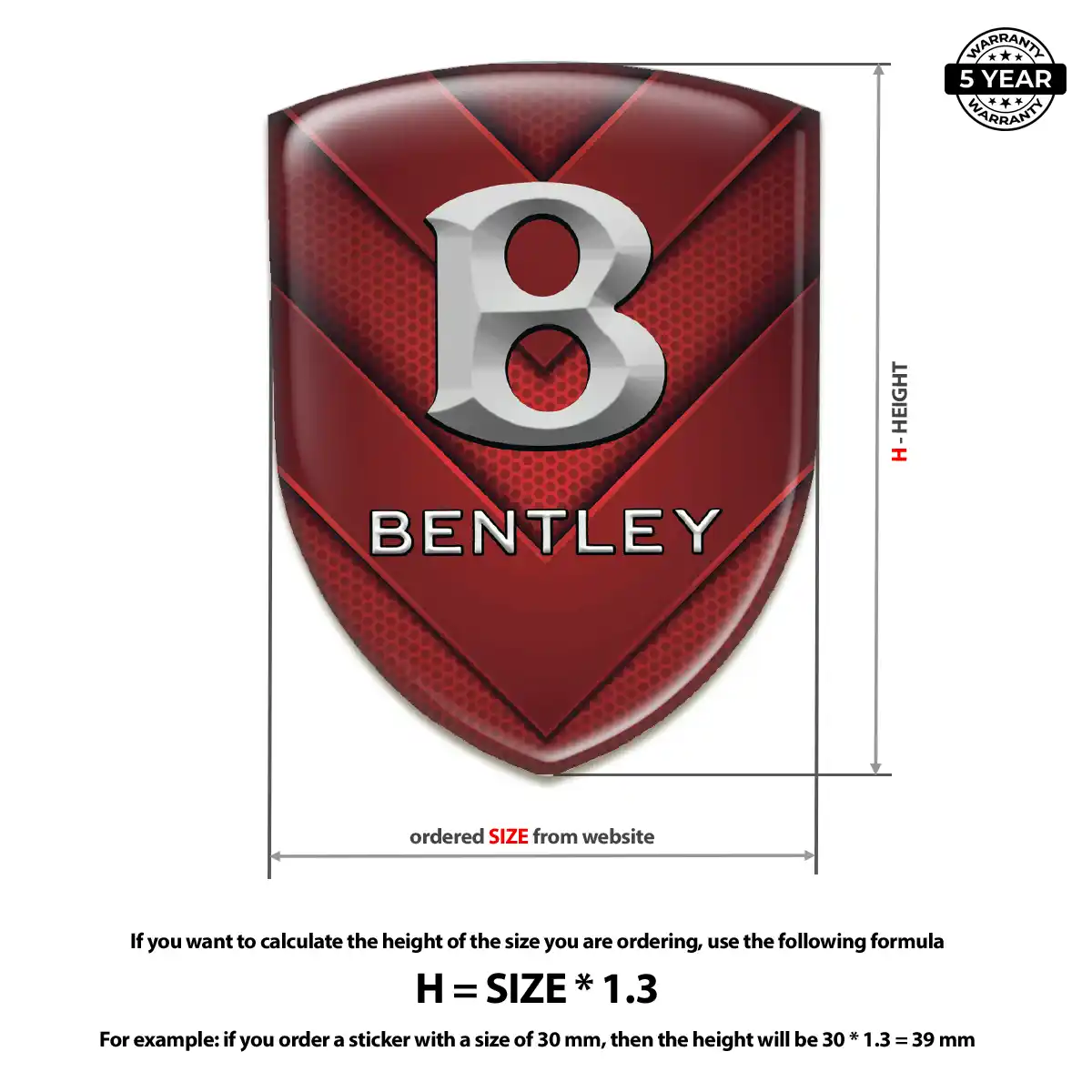 Bentley Logo Sticker Outer Style