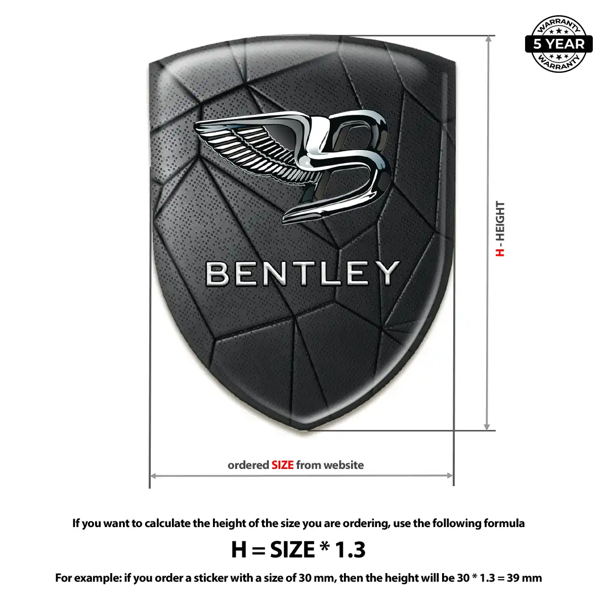 Bentley Logo Sticker Performance Style