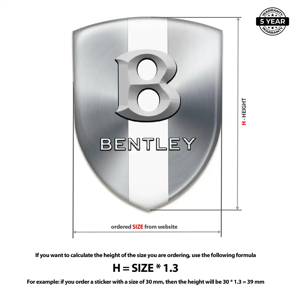 Bentley Logo Sticker Prestige Line