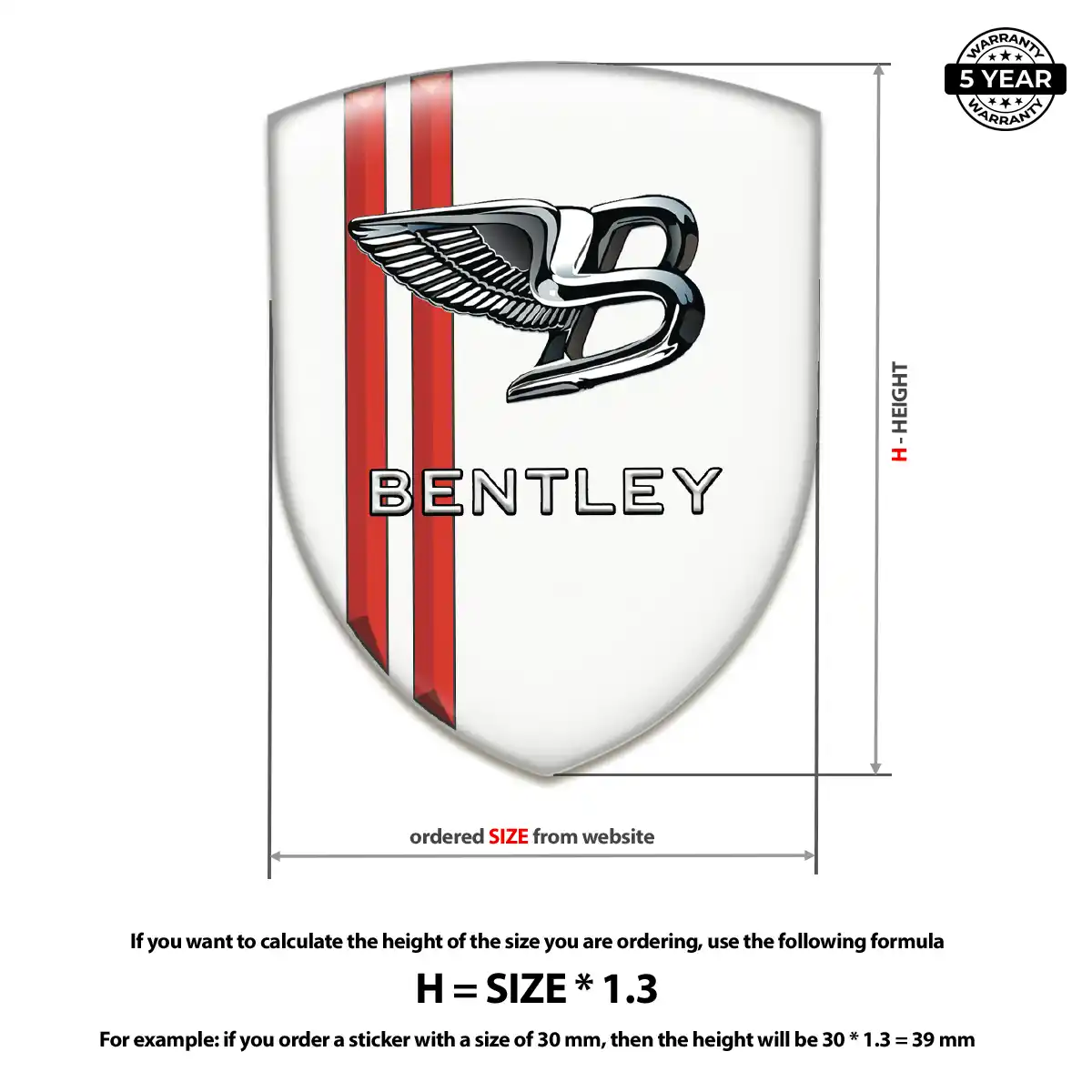 Bentley Logo Sticker Prime Quality