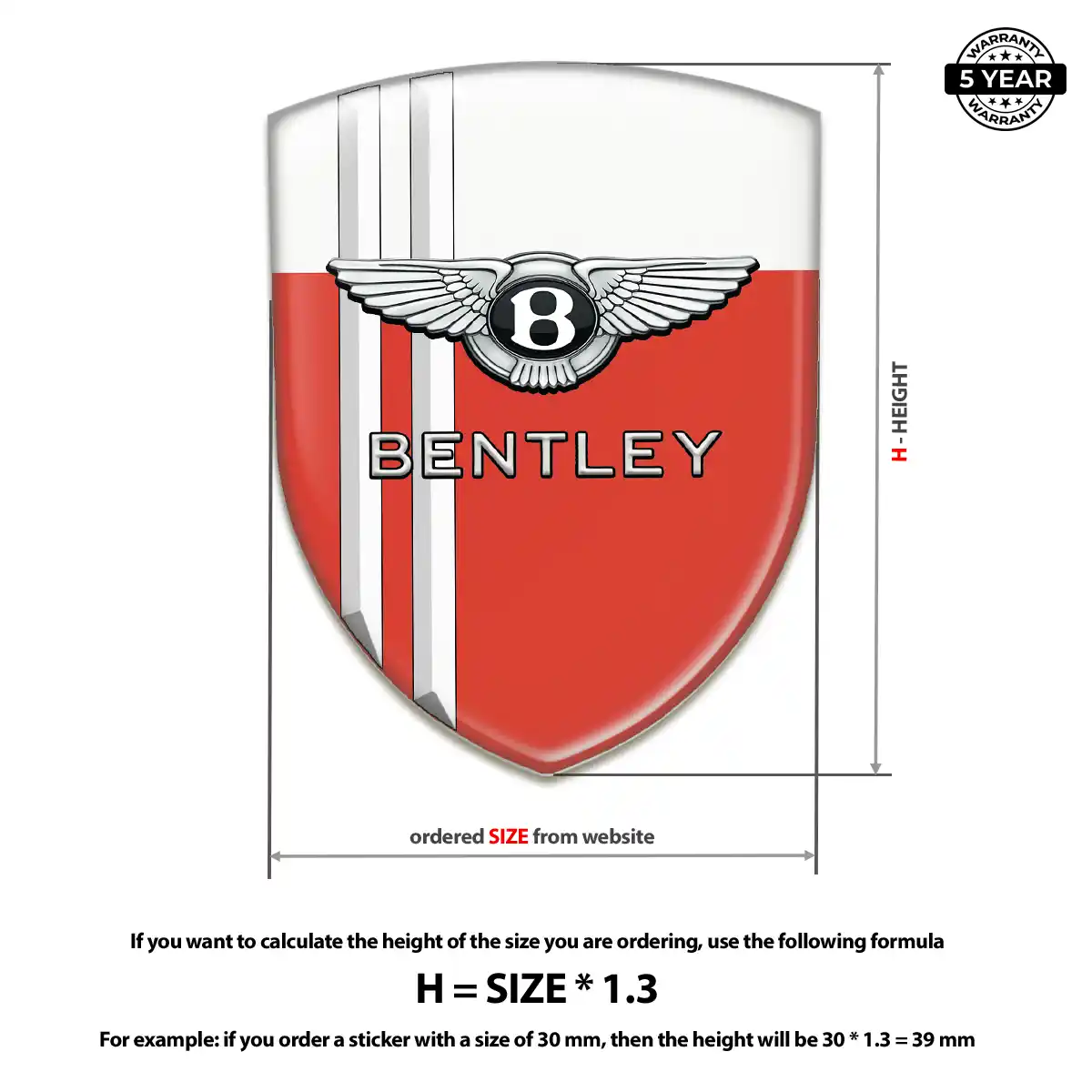 Bentley Logo Sticker Refined Design