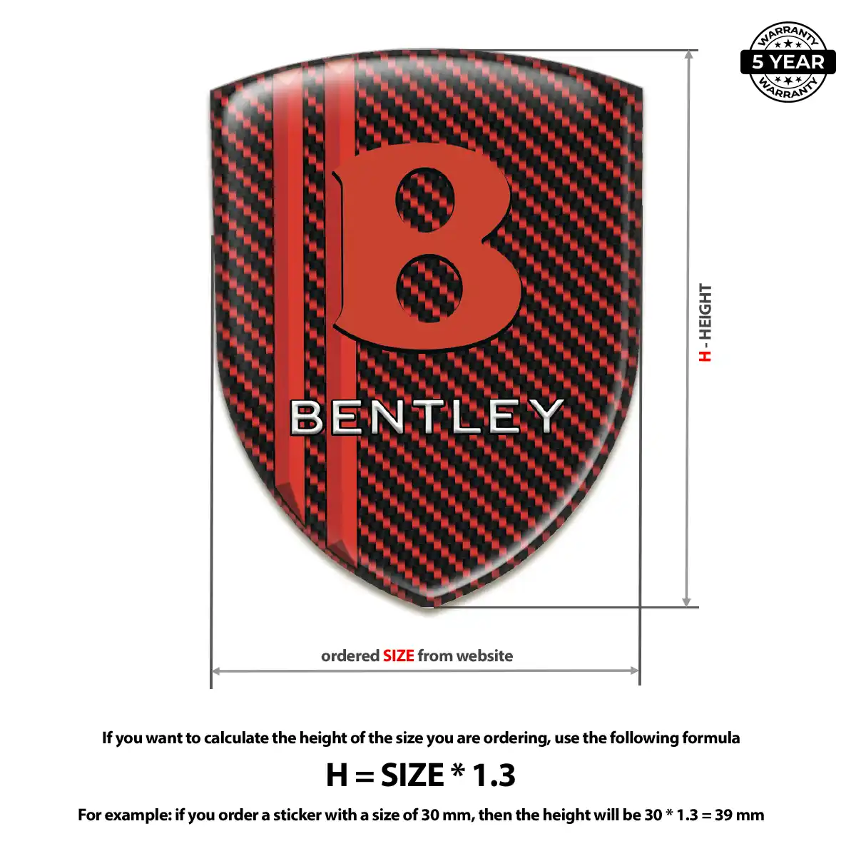 Bentley Logo Sticker Signature Grade