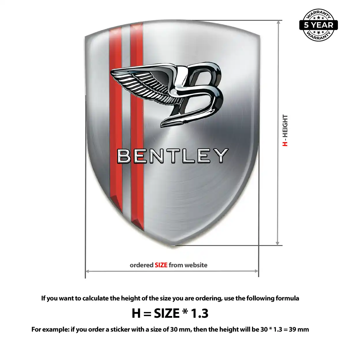 Bentley Logo Sticker Sleek Style