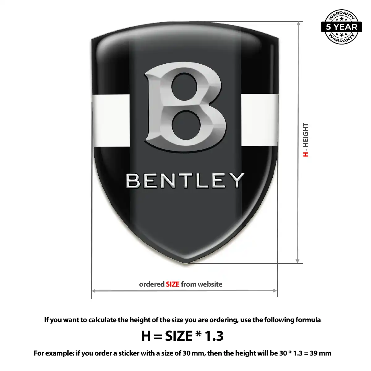 Bentley Logo Sticker Sport Tuning