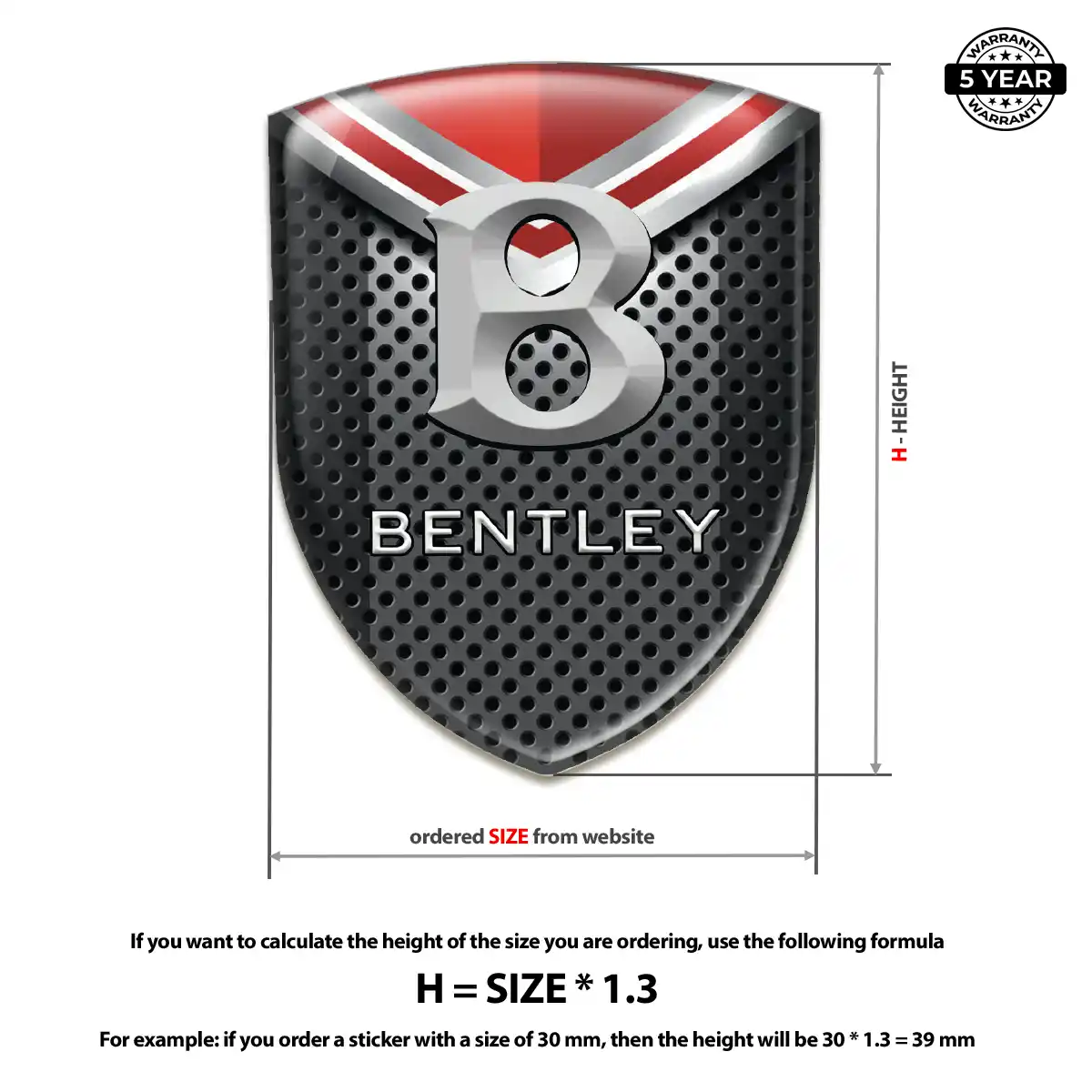 Bentley Logo Sticker Street Tuning