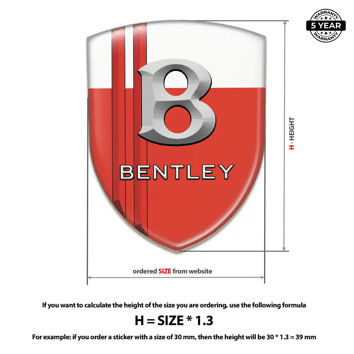 Bentley Logo Sticker Superior Craft