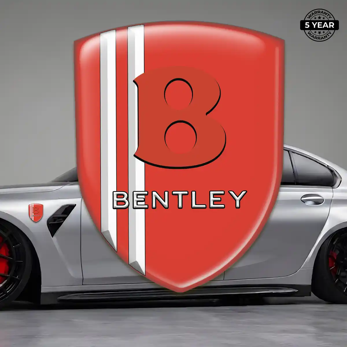 Bentley Polyurethane Domed Sticker Sleek Style