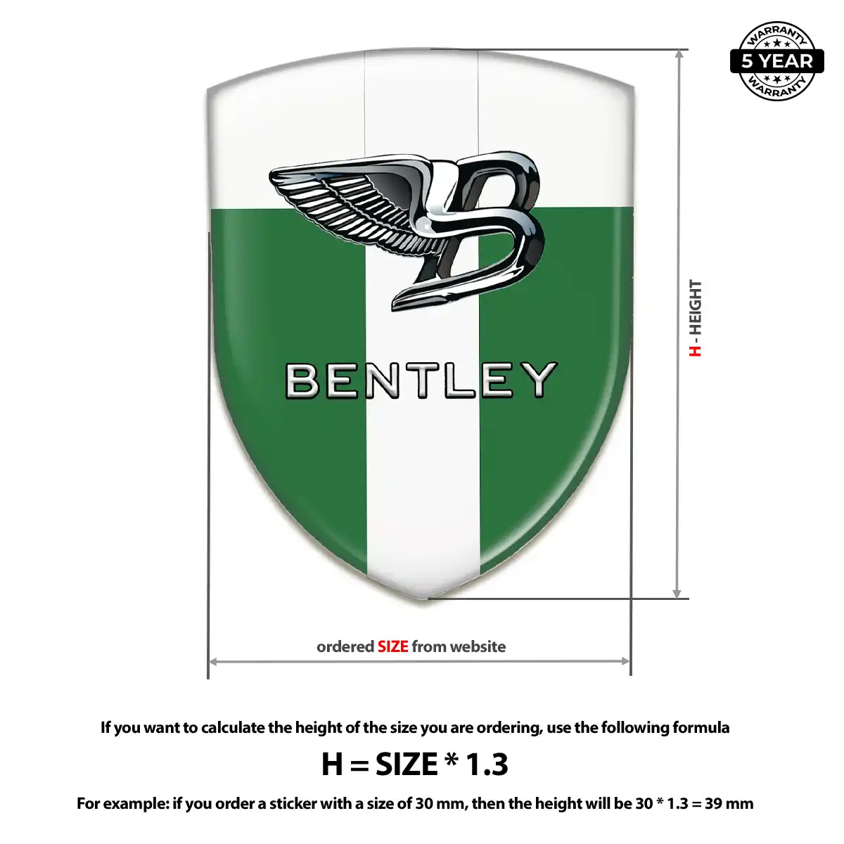 Bentley Resin Badge Sticker Elite Edition