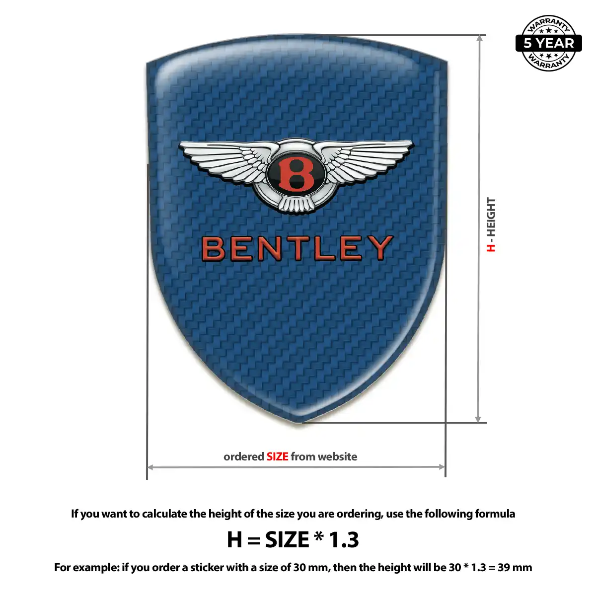 Bentley Resin Domed Sticker Exclusive Series