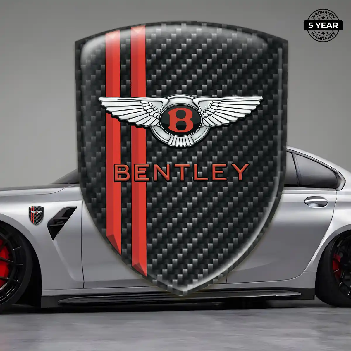 Bentley Resin Domed Sticker Sleek Style