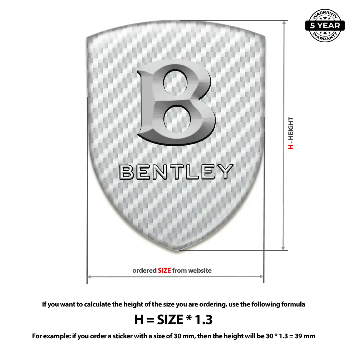 Bentley Silicone Badge Auto Tuning