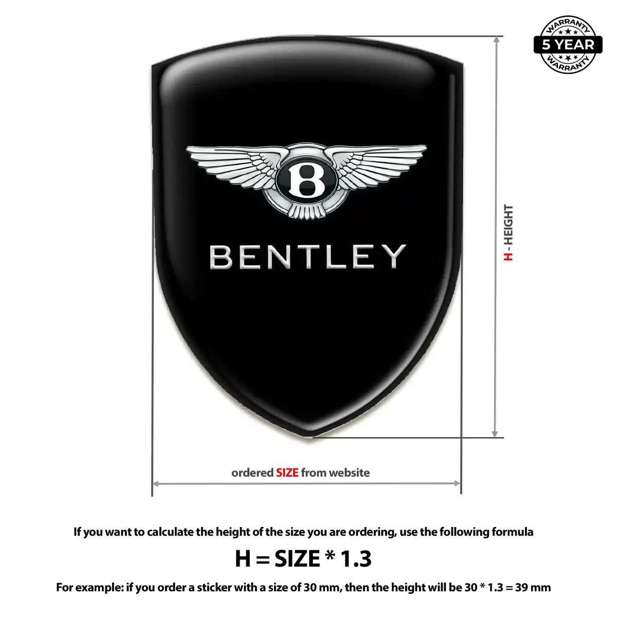 Bentley Silicone Badge Interior Elegance
