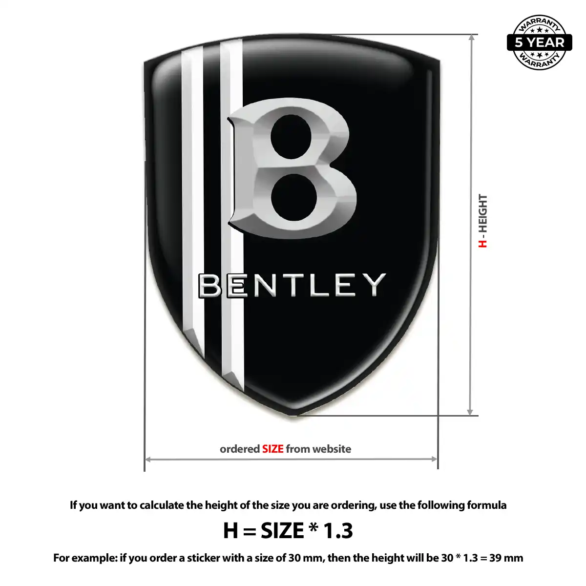 Bentley Silicone Badge Outer Style