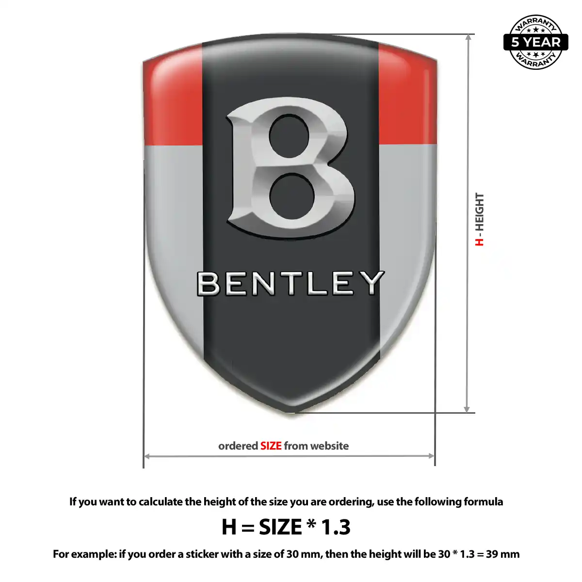 Bentley Silicone Badge Performance Style