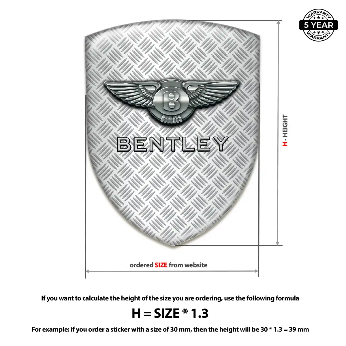 Bentley Silicone Badge Prestige Line