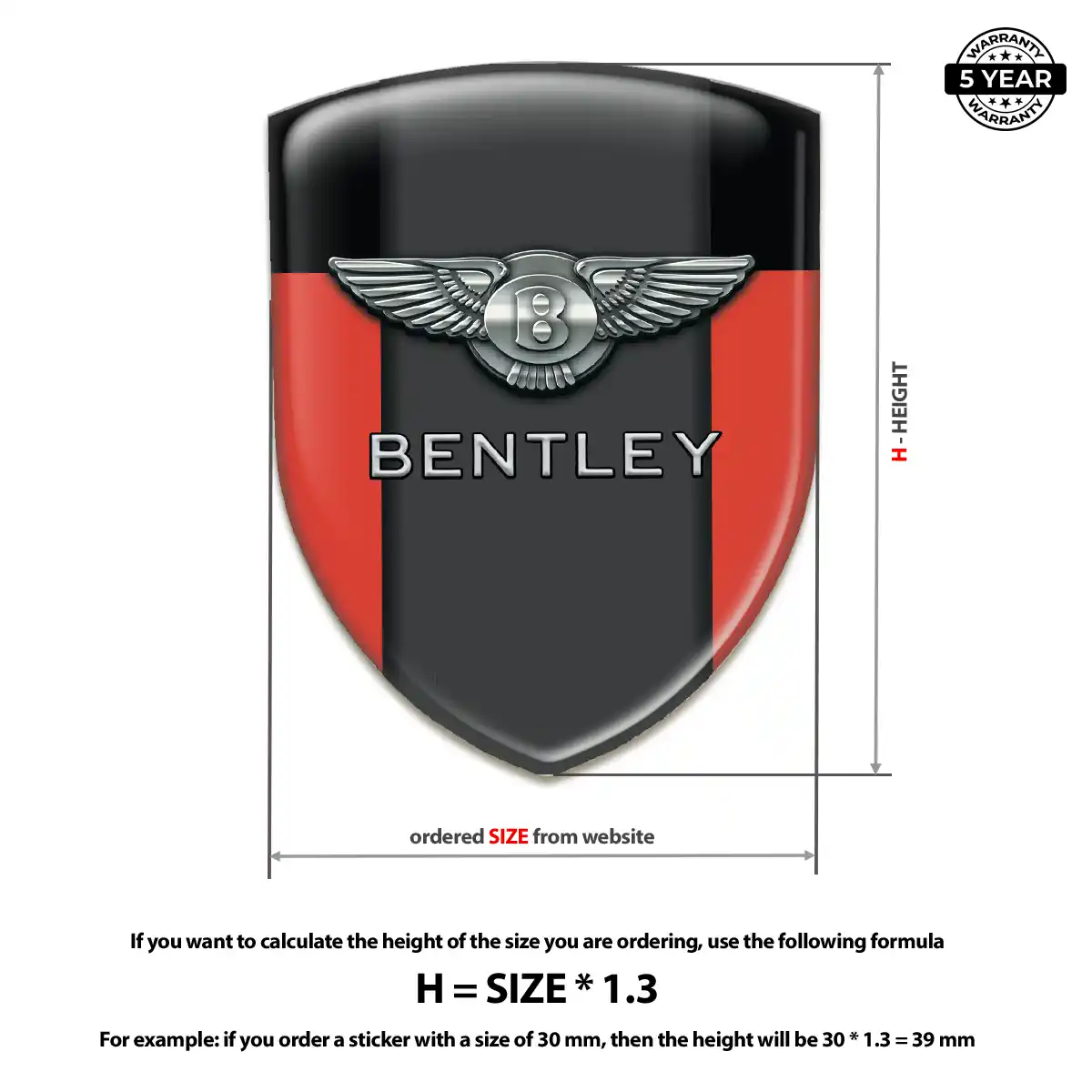 Bentley Silicone Badge Prime Quality