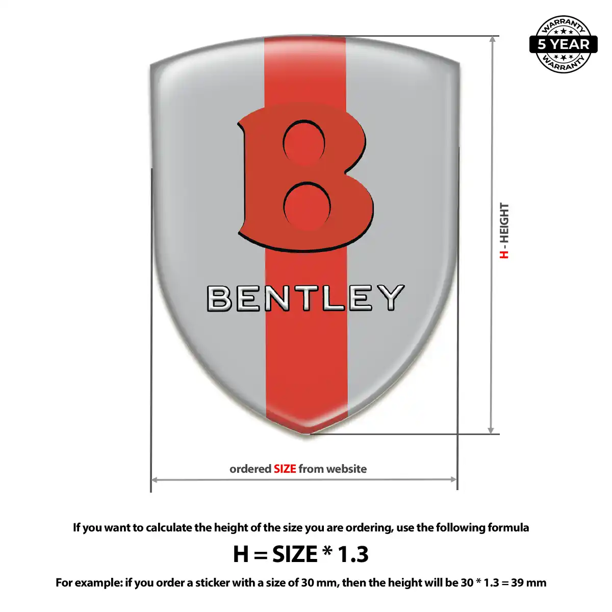 Bentley Silicone Badge Refined Design