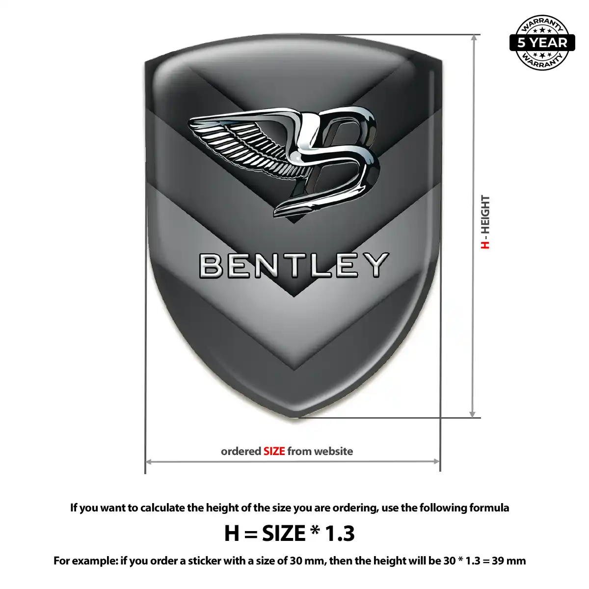 Bentley Silicone Badge Resin Elite