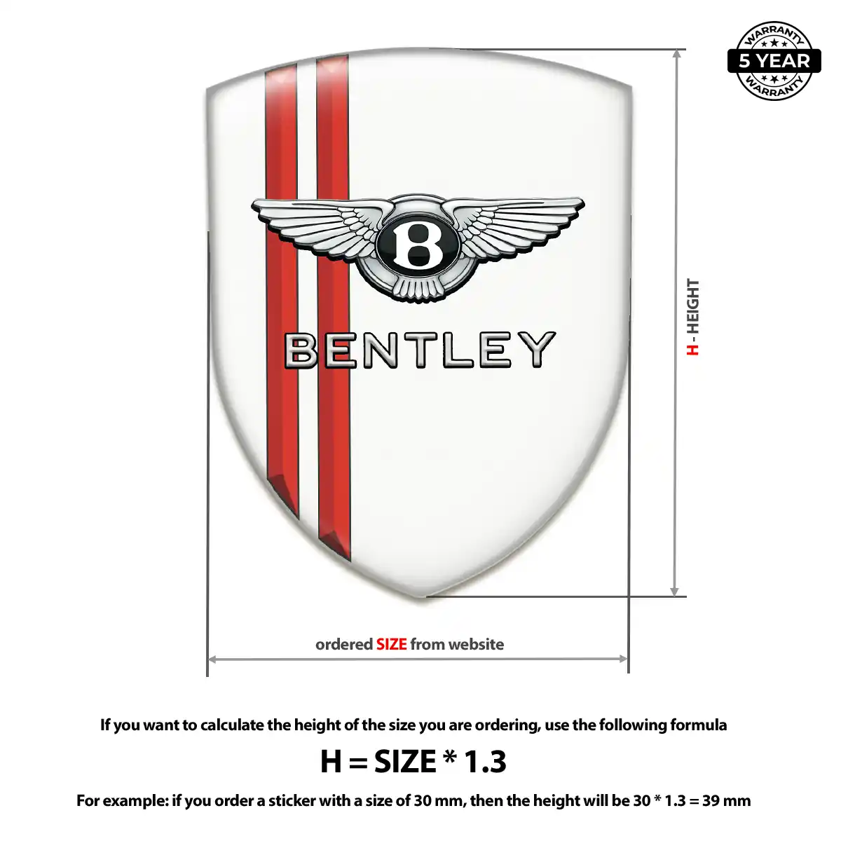 Bentley Silicone Badge Resin Luxe