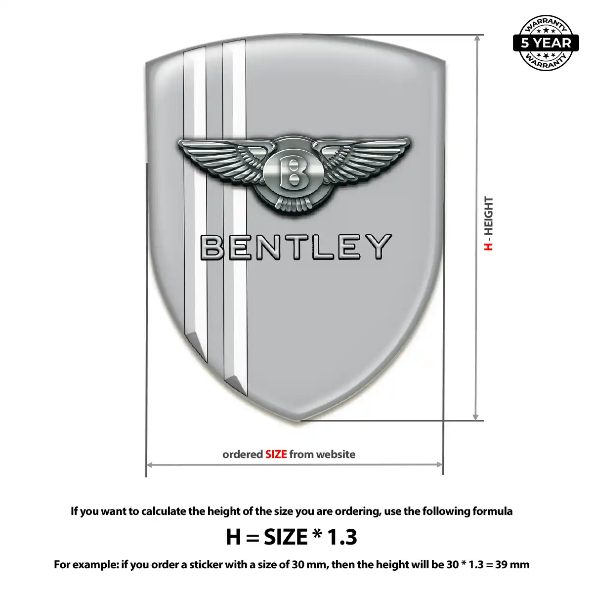 Bentley Silicone Badge Signature Grade