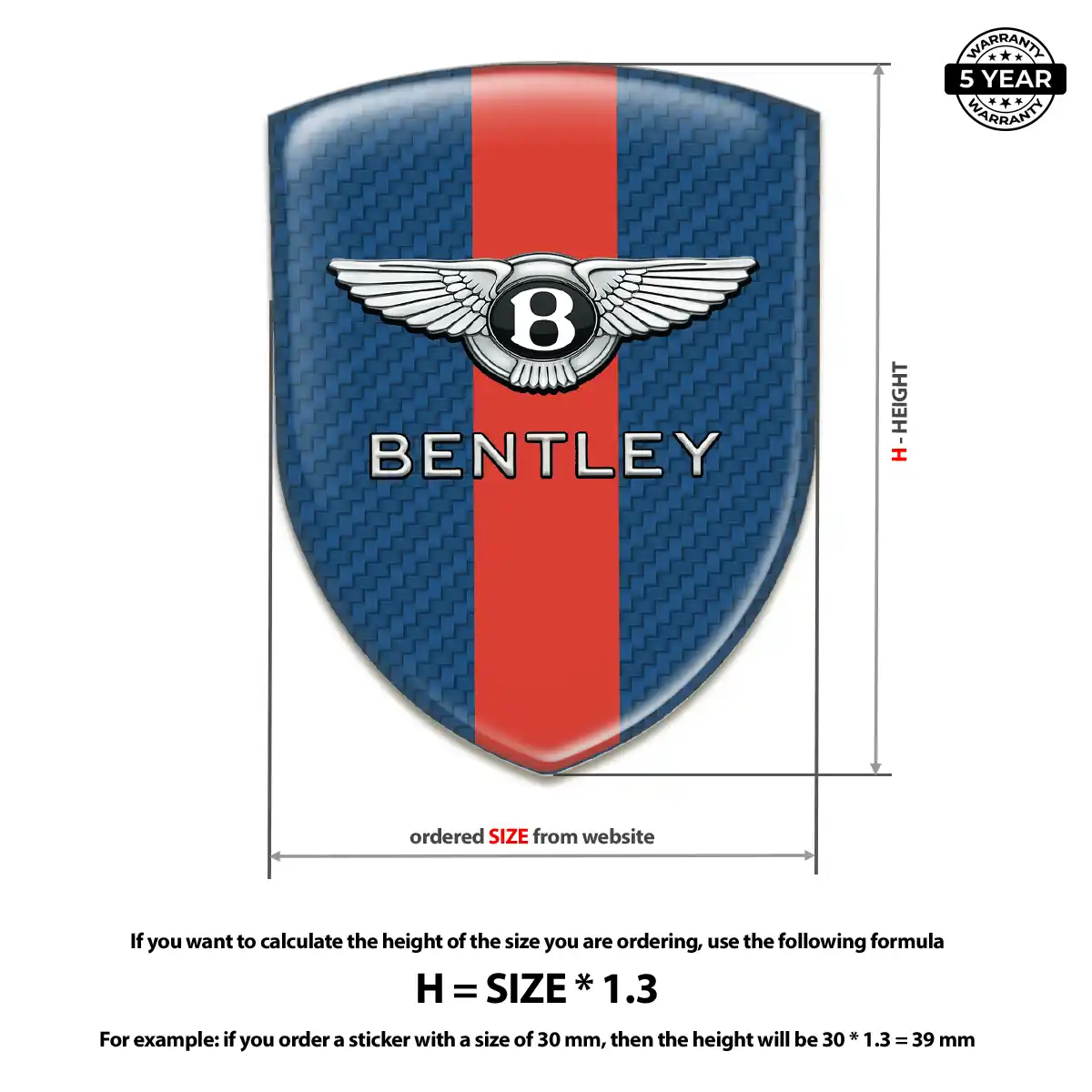 Bentley Silicone Badge Sport Tuning