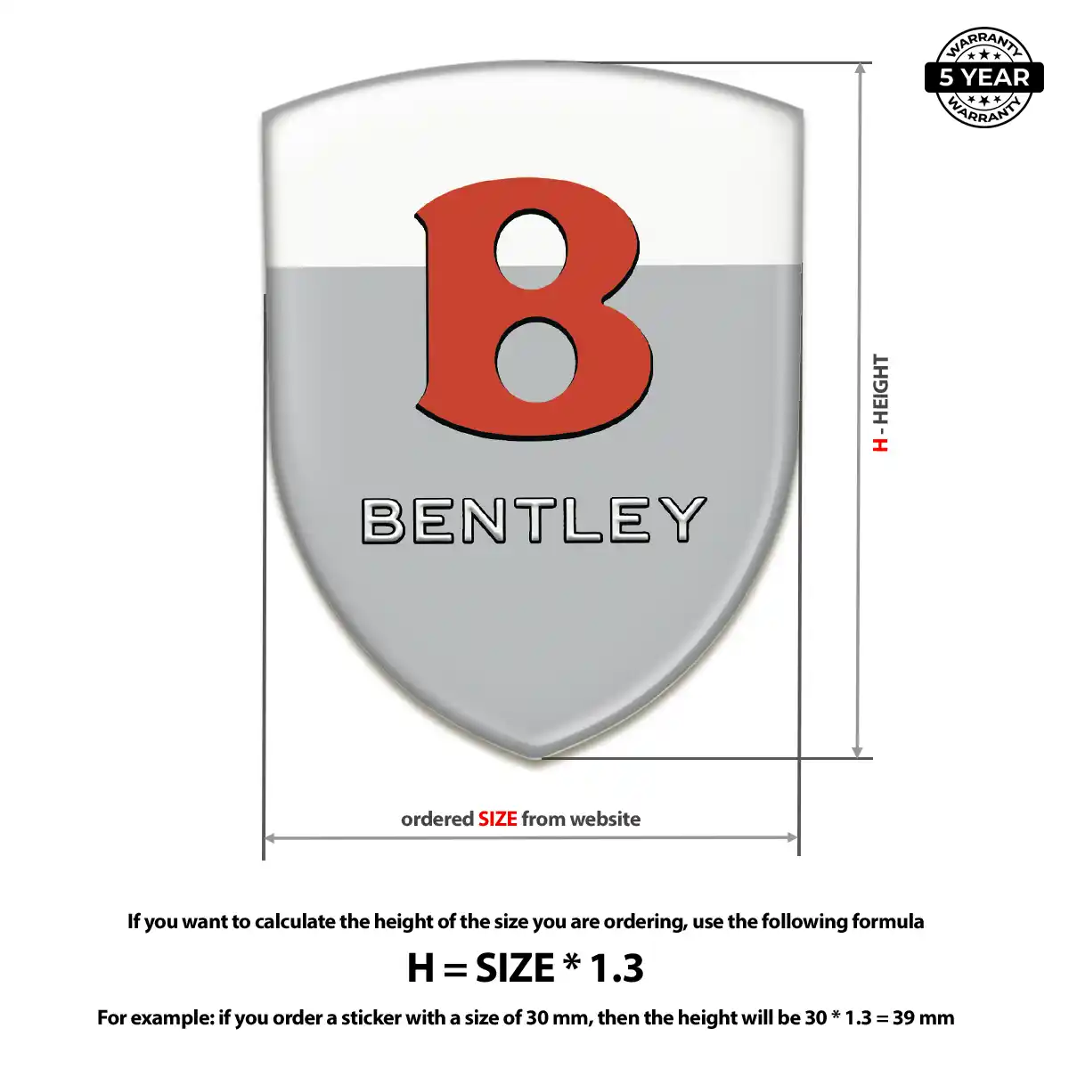 Bentley Silicone Emblem Cabin Style