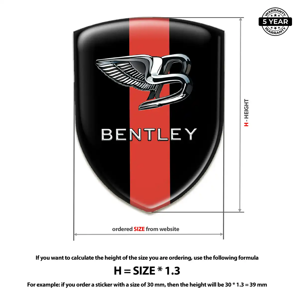 Bentley Silicone Emblem Outer Style