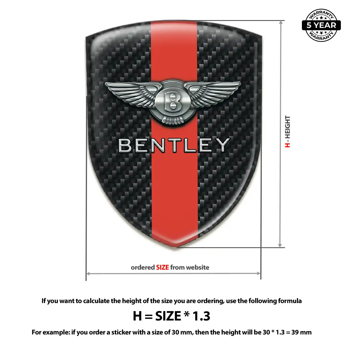 Bentley Silicone Emblem Premium Dome
