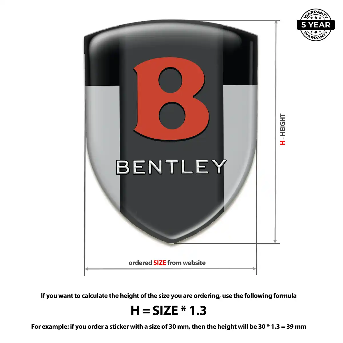 Bentley Silicone Emblem Prime Quality