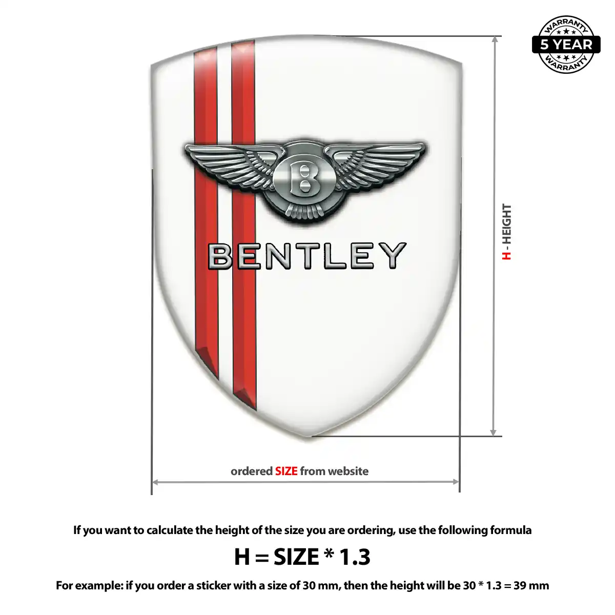 Bentley Silicone Emblem Resin Luxe