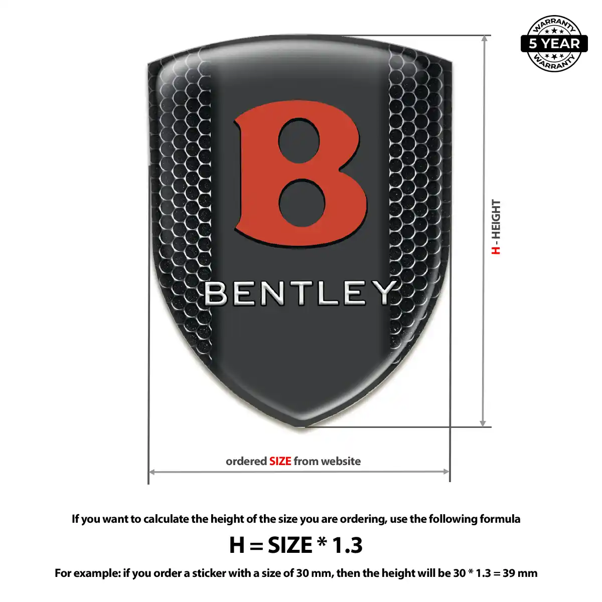Bentley Silicone Emblem Signature Grade