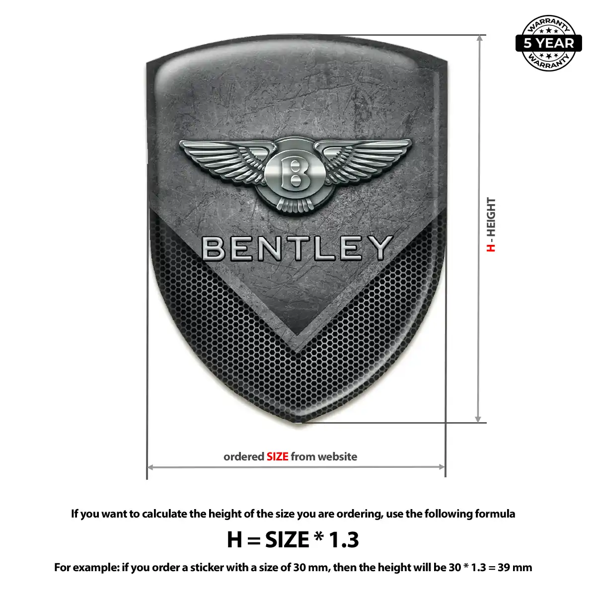 Bentley Silicone Emblem Sleek Style