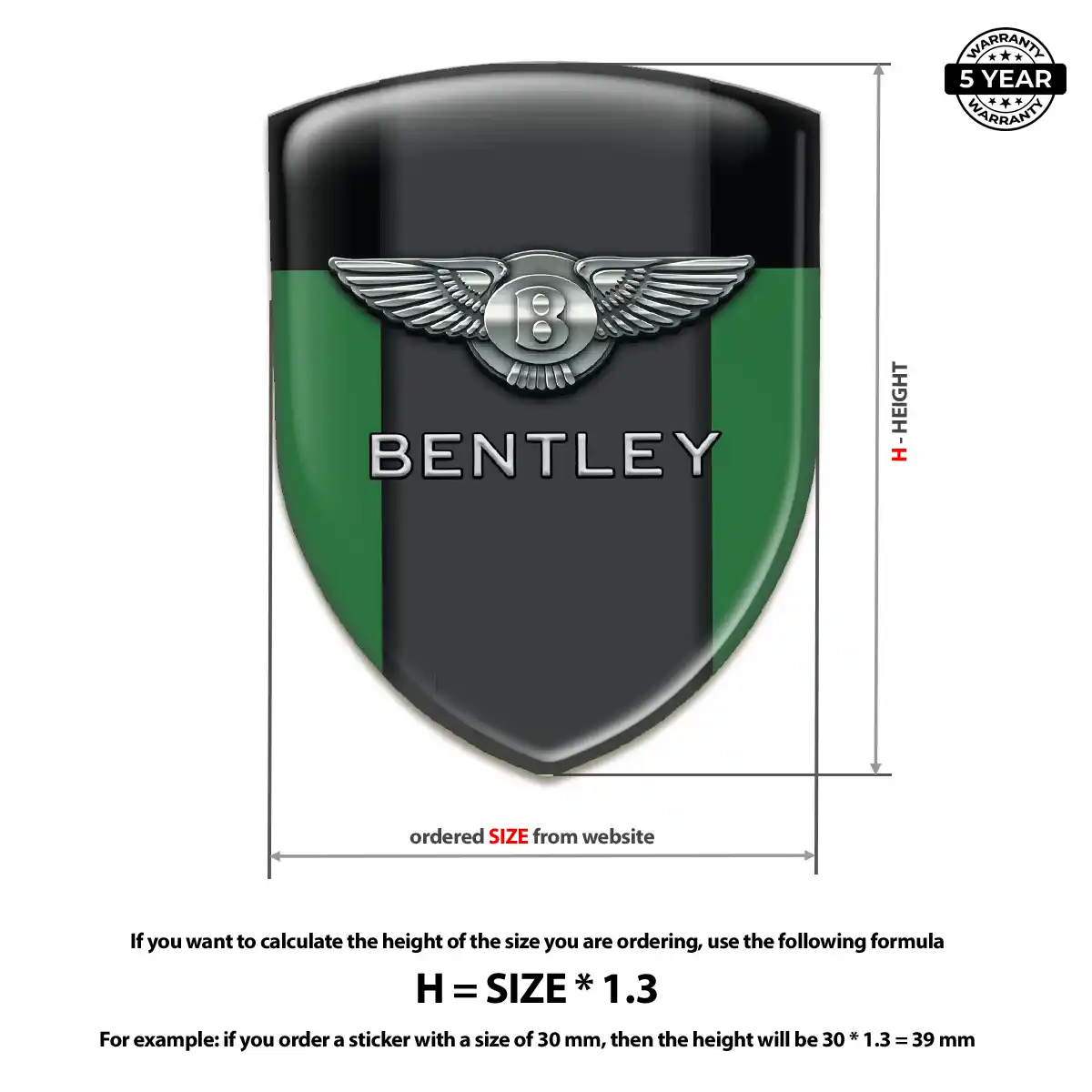 Bentley Silicone Emblem Superior Craft