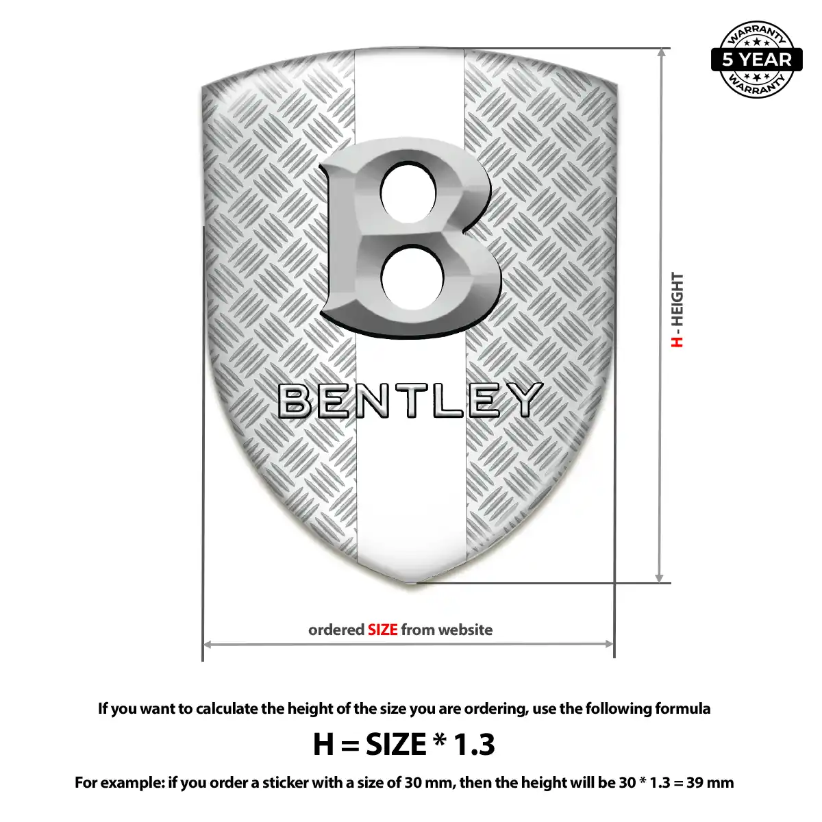 Bentley Silicone Sticker Auto Tuning