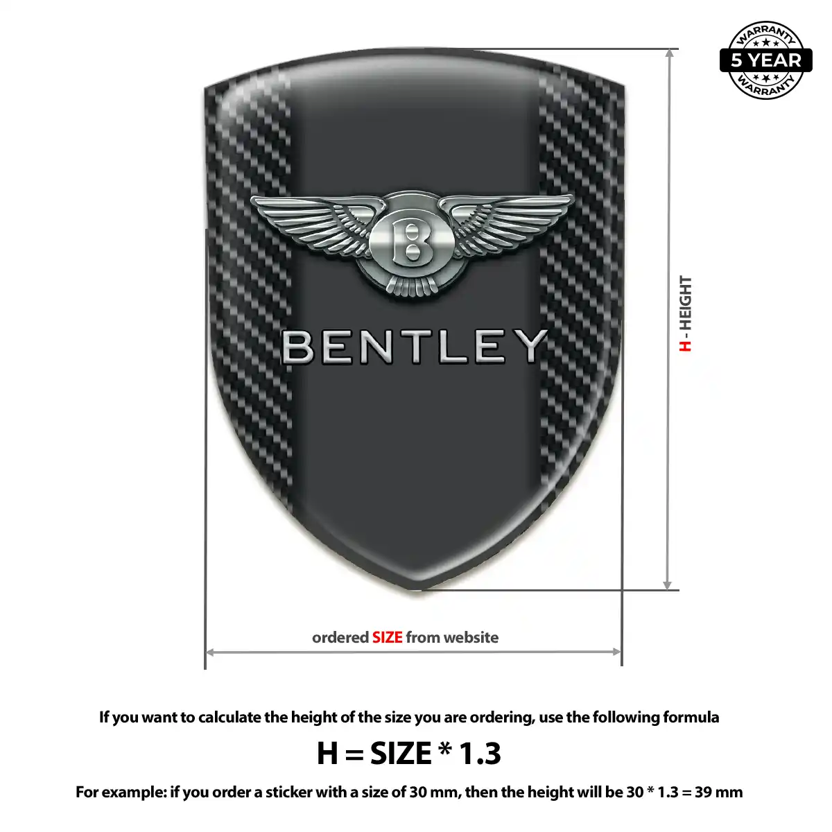 Bentley Silicone Sticker Deluxe Edition