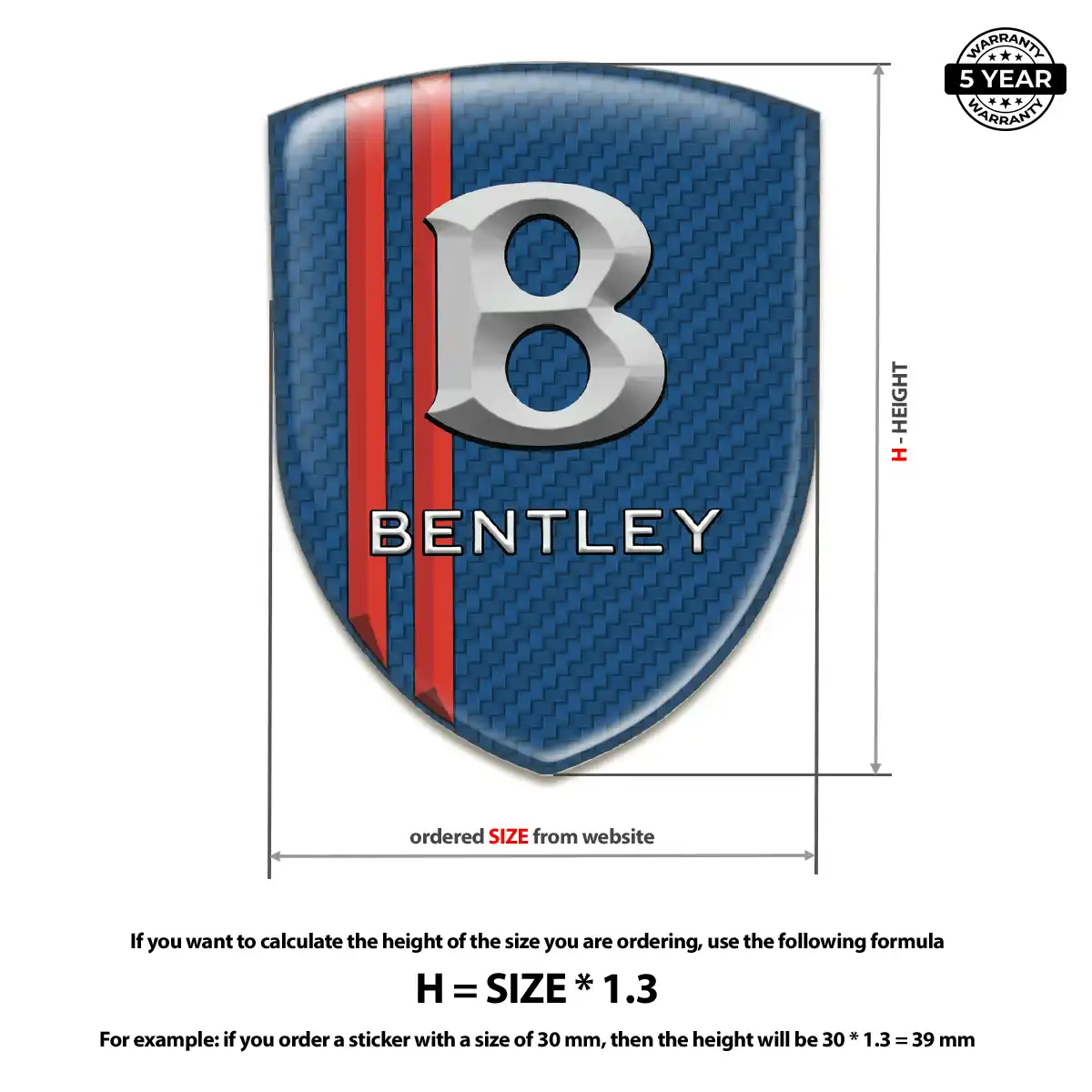 Bentley Silicone Sticker Elite Edition