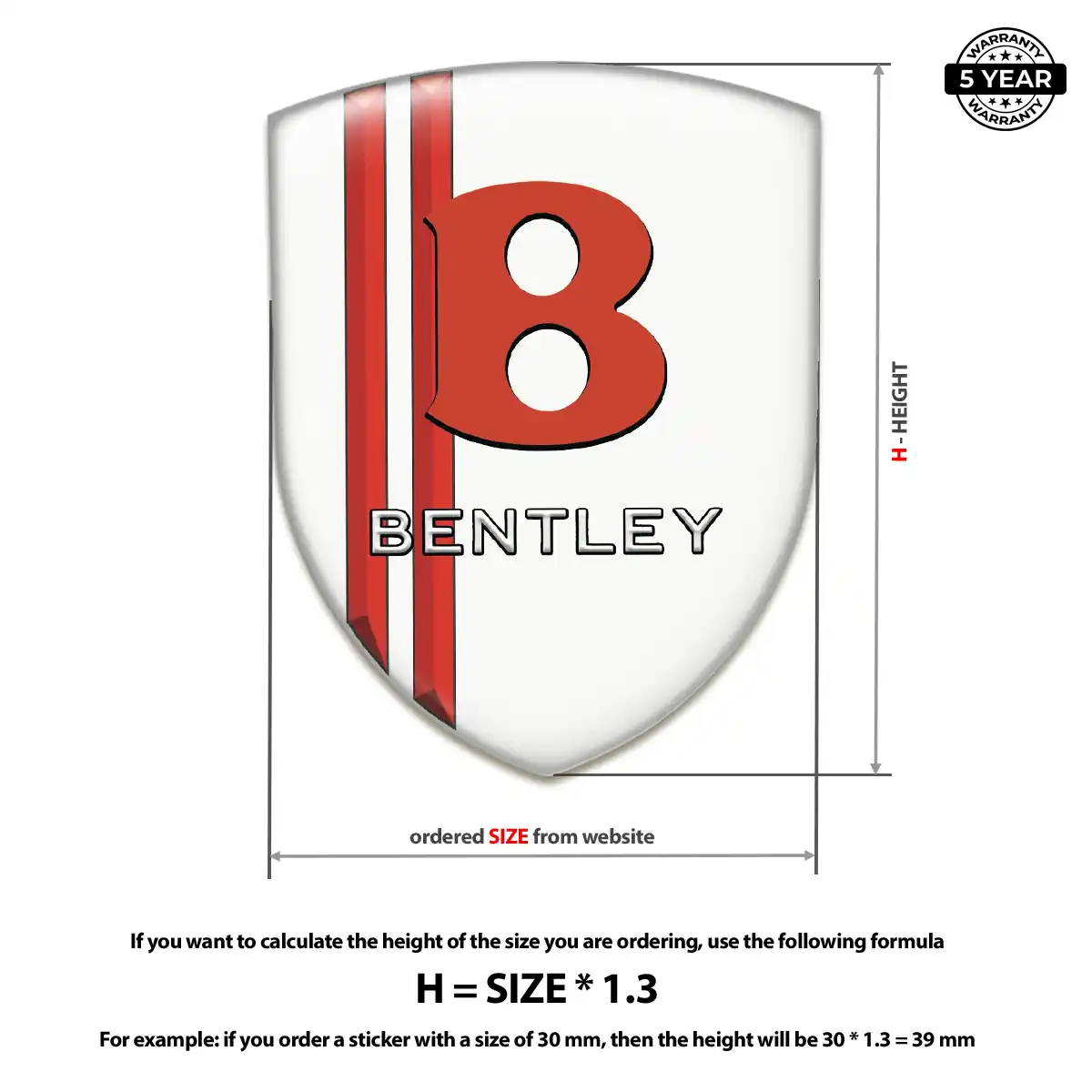 Bentley Silicone Sticker Exclusive Series