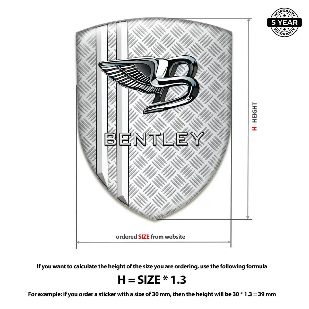 Bentley Silicone Sticker Interior Elegance
