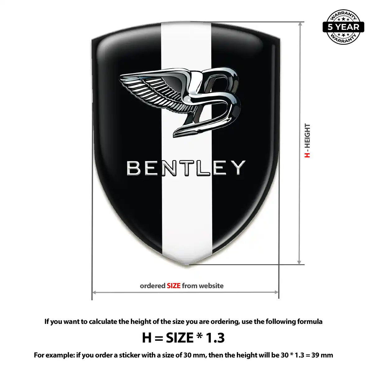 Bentley Silicone Sticker Interior Luxe