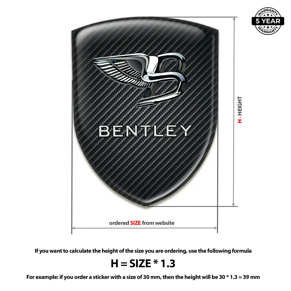 Bentley Silicone Sticker Noble Edition