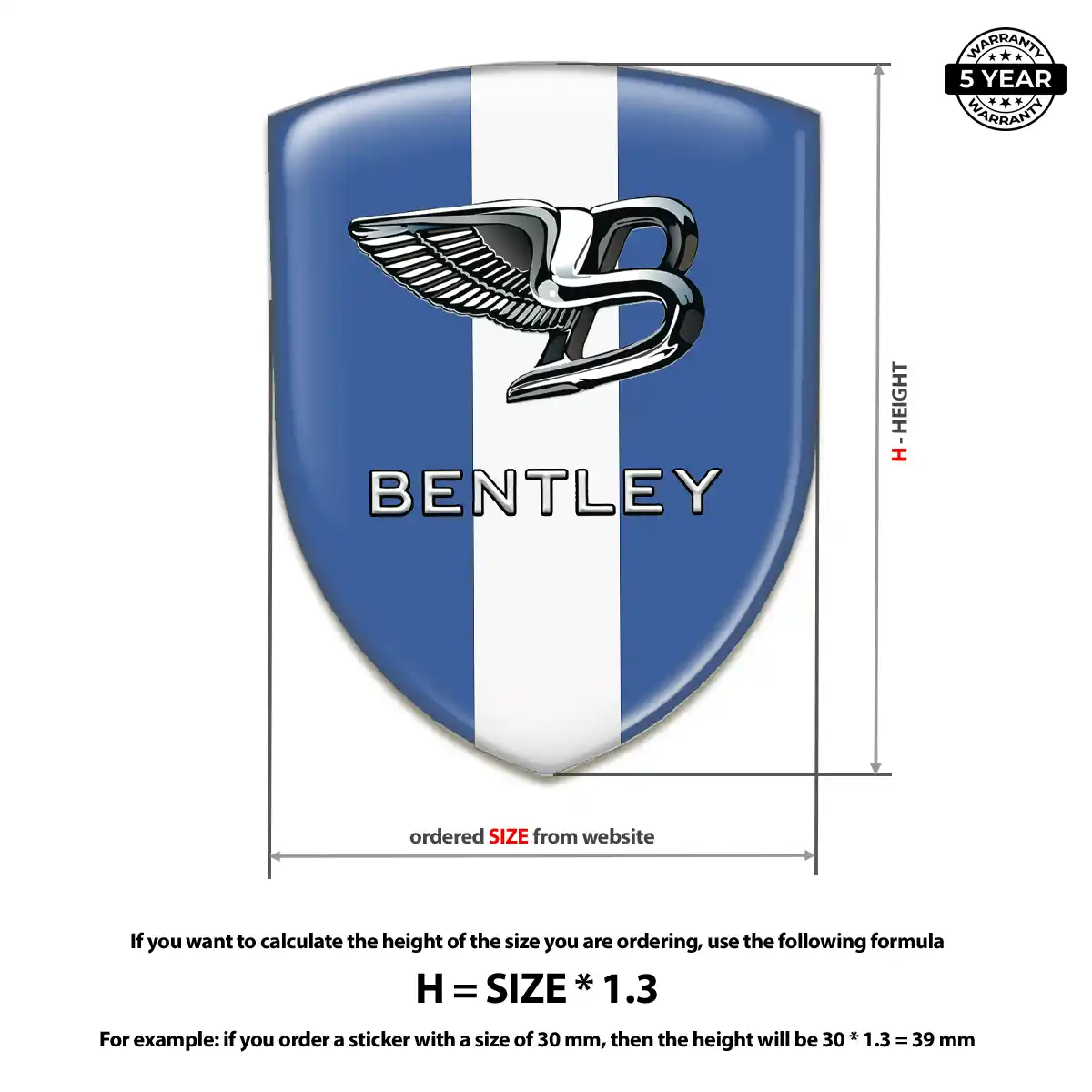 Bentley Silicone Sticker Opulent Line